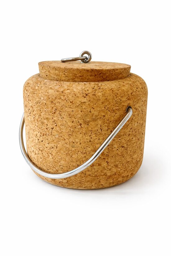 Korķa un metāla vintage trauks ledus uzglabāšanai - BODA NOVA